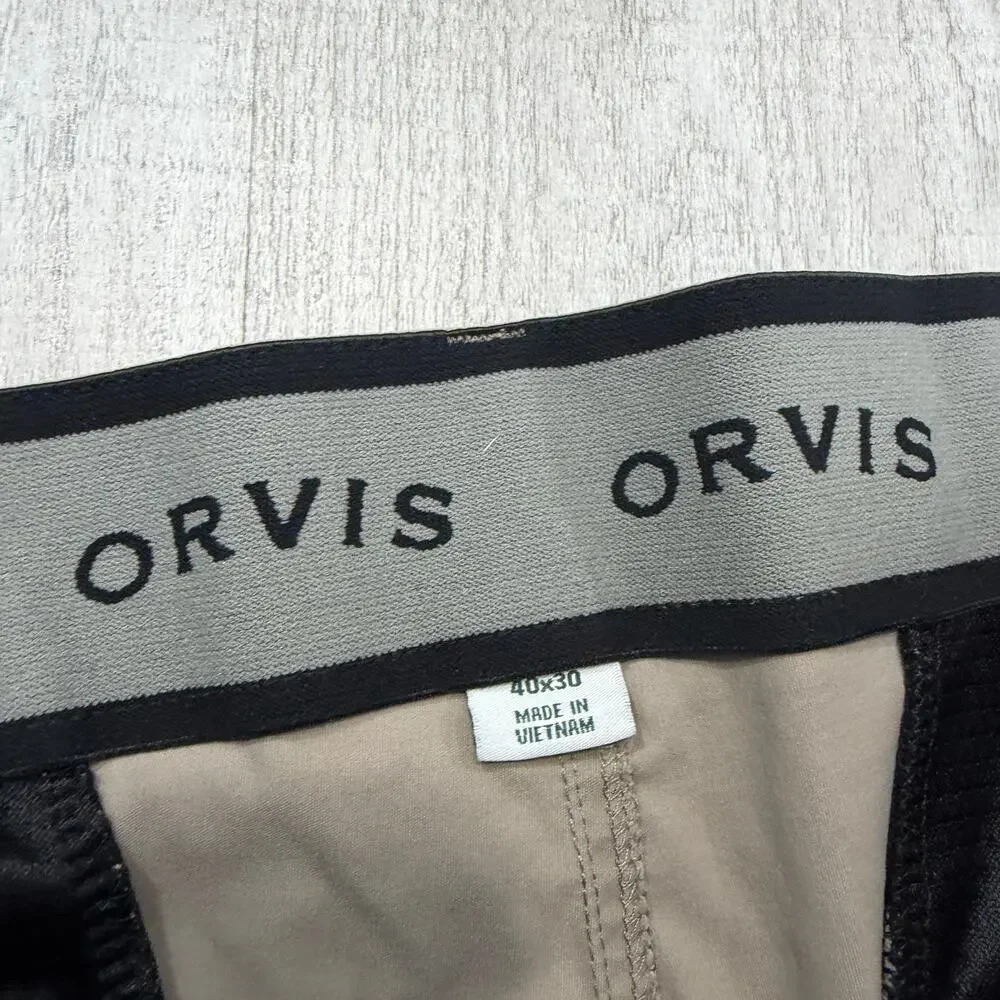 Orvis Tech Pants Men's 40x30 Tan Performance Stretch Outdoor Hiking Fishing - Picture 3 of 10